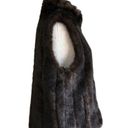 Gallery  Women Vest Brown Faux Fur Pockets Vest Coat Size Medium Photo 4