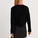 Boden USA Boden Jewel Button Fluffy Black Cardigan Photo 3