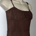 Tic Toc  Bodycon Ruched Corset Waist Mini Dress Brown Women’s M Medium Photo 4