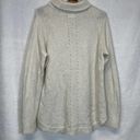 Lou & grey  Cream Knit Long Sleeve Cowl Turtleneck Sweater Size XL Photo 3