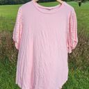 Cooper and Ella  Eyelet Sleeves Blouse - Pink - 2X Photo 1