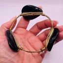 Bourbon And Bowties Black Gold Tone Large Beaded Bangle Statement Bracelet Photo 2