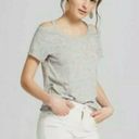 Grayson Threads MARTINI Glass Print T-Shirt Grey Cold Shoulder Cocktail  Sz Large Photo 2