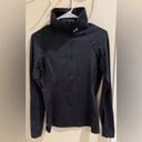 Under Armour  Size Medium Black Quarter Zip Mock Neck Long Sleeve Athletic Photo 2