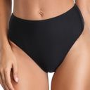 Relleciga  Bikini Bottom Black High Cut High Waisted Swim Bottom Sz S NWT Photo 1