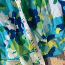 Old Navy  Watercolor Floral Cotton Skater Skirt (Sz XL) Blue and Green Floral Photo 9