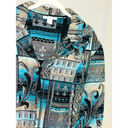 Dress Barn  Women’s Size 3X 3/4 Zip Up Blue Black Silver Tapestry Patchwork Jacket Photo 11