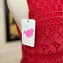 L'ATISTE L’Atiste Red Crochet Lace Formal Gown Dress Plunging Neckline NWT S Photo 7