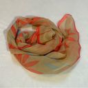 Daisy Vintage Glentex Hand Rolled Made in Japan Silk Floral  Scarf Photo 2