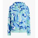 Hill House  The Allie Zip Up Sweatshirt Size Small Ocean Kaleidoscope Photo 3