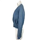 American Eagle  Outfitters Blue Full Zip Pockets Chambray Bomber Jacket Size XS Photo 1