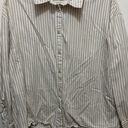 The Row All: Tan Striped Button Up Top Photo 0