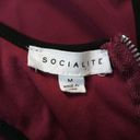 Socialite  Black Maroon Sequins Flare Dress Medium Photo 3