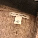 Banana Republic Wool Blend V Neck Cable Knit Faux Wrap Short Sleeve Tan Brown S Photo 2