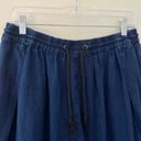 Pilcro Anthropologie Linen Cotton Drapey Pull On Harem Pants Dark Navy Blue Photo 5