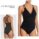 La Blanca New.  ruched tummy control swimsuit. Retails $135 size10 Photo 1