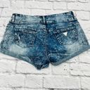 Guess  Women's Acid Wash Low Rise Denim Short Size 31 Three Button Photo 5