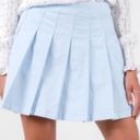 American Eagle  Light Blue Pleated High Waist Tennis Mini Skirt Size 6 Photo 0