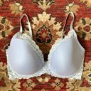 Natori Feathers lace trim plunge contour underwire bra 36DDD light blue Photo 10