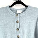 Wilfred  Free Aritzia Shrunken Knit Cardigan Sweater Crop Minimalist Blue large Photo 5