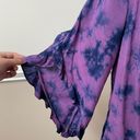 True Craft NWT  Purple and Navy Tie Dye Blouse Photo 1