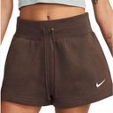 Nike Brand New  Sports Wear Phoenix Fleece High Waisted Loose Shorts 1X Brown NWT Photo 0