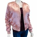 Forever 21 Pink Satin Bomber Jacket Photo 1