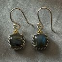 Free People 925 Solid Sterling Silver Stamped Genuine Labradorite Earrings Photo 6