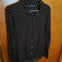 Polo  Ralph Lauren black polka dot long sleeve button down size medium Photo 0