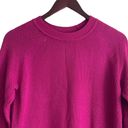 Time And Tru  Women Sweater S Fuchsia Long Sleeve Waffle Knit High Low Hem Cozy Photo 9