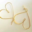 House of Harlow 1960 gold tone large heart hoop dangle earrings Photo 2