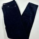 Buffalo  David Bitton Marvel Velvet Pants Navy Blue 6 28 Mid-rise Stretch Skinny Photo 0