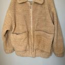 I am gia I.AM.GIA Pixie neutral oversized full zip teddy jacket women’s size XS Photo 5