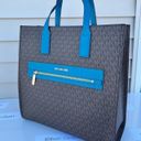 Michael Kors Kenly Tote Purse Large Bag MK Signature Photo 2