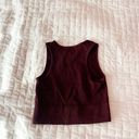 Aura Dark Maroon High Neck Tank Top Size XXS/XS Photo 1