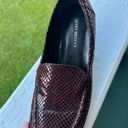 Sesto Meucci Vintage  Maroon snakeskin Heeled loafers Photo 5