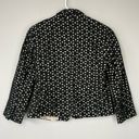 The Loft  Black Eyelet Blazer 0P Cut Out Button Detail Single Button Career Photo 3