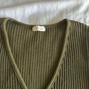 Debut Green Ribbed Top Size Medium  Photo 1