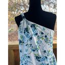 Free People  All Mine Mini Dress Size L Blue And White Floral One Shoulder Photo 4