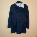 Roxy  trench coat black size medium hooded jacket Photo 2