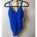 Gottex  Date Night Sapphire V-Neck One Piece Swimsuit NWT Sz. 10 Photo 2