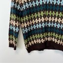 Anne Klein  Sweater Womens Medium Argyle 3/4 Sleeve V NeckCrop Cruise SKU36 Photo 10