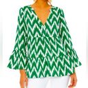 Tuckernuck  Pomander Place Chevron Print Tiered Ruffle Blouse Photo 0