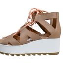 Sorel  Womens 9 Cameron Platform Gladiator Sandal in Honest Beige/Gum NEW Photo 4