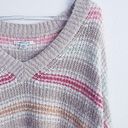 American Eagle  Striped Knit Chunky Long Sleeve Sweater Photo 2