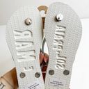 Havaianas NEW  Slim Bridal Glitter Flip Flops in White Bright Silver Women's 6 Photo 5