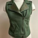 Dolled Up Army Green Vest Photo 0