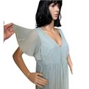 Birdy Grey  Hannah Empire Dress flutter sheer sleeves Chiffon Sage size XXL Photo 5