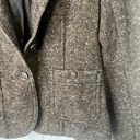 Calvin Klein Jeans ‎ Fitted Brown Tweed Wool Blend Jacket Size Small Photo 5