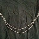 Charlotte Russe  Black Halter Silver Chain Accent Dress Size Medium Photo 2